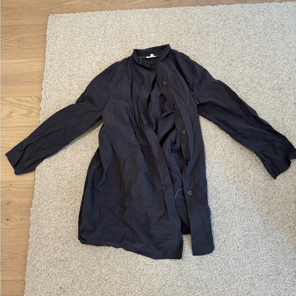 Eileen Fisher Light Organic Cotton Nylon Jacket
gray size Large